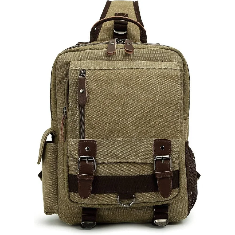Canvas Messenger Bag Small Crossbody Shoulder Bag Casual Storage for Daily Use